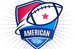 Gradient american football logo template