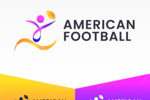 Gradient american football logo template