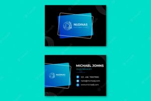 Gradient black friday business card