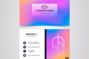 Gradient business card template