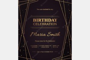 Gradient elegant birthday invitation template