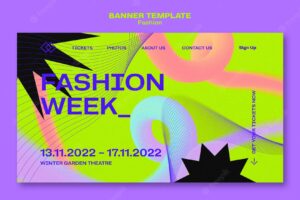 Gradient fashion concept banner template