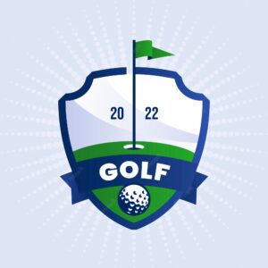 Gradient  golf logo template