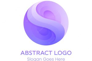 Gradient logo template with abstract shape