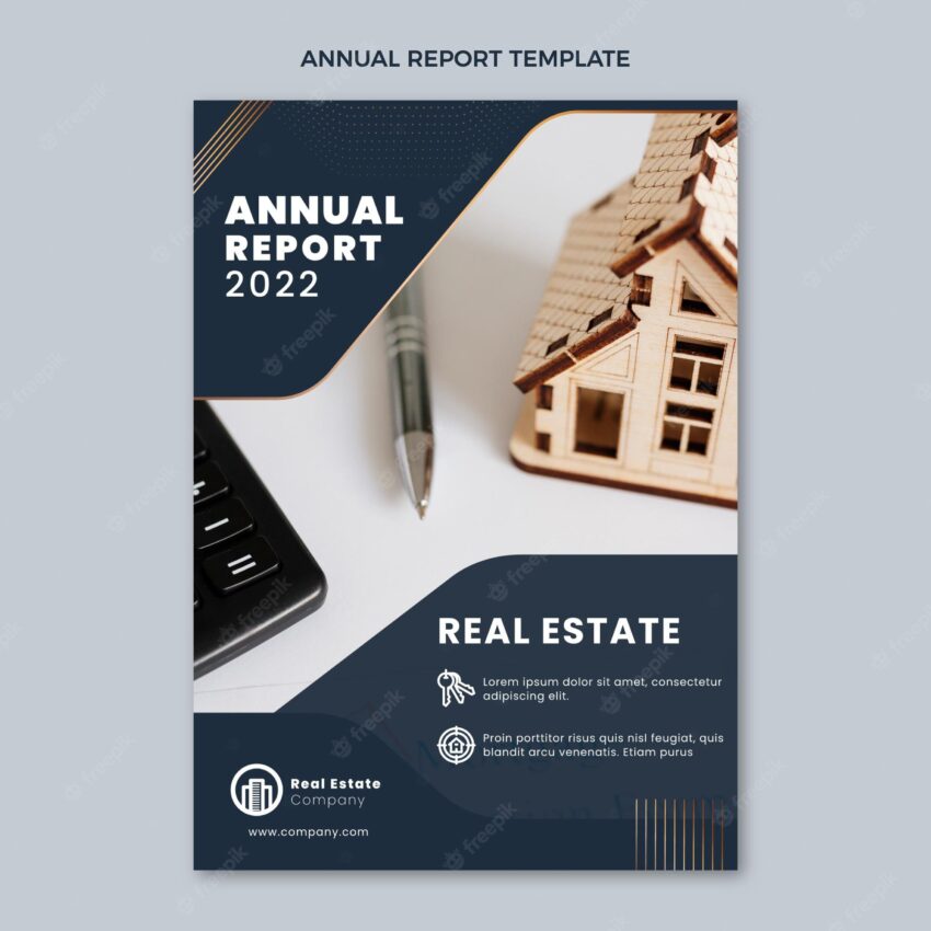 Gradient real estate annual report template
