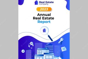 Gradient real estate annual report with building