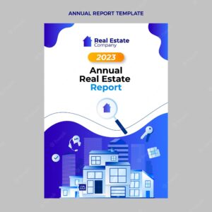 Gradient real estate annual report with building
