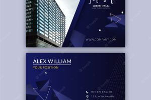 Gradient real estate business card horizontal