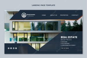 Gradient real estate landing page template
