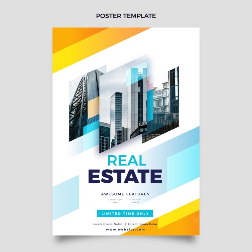 Gradient real estate poster