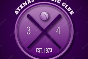 Gradient vintage sport club logo template