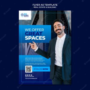 Great spaces offer flyer template