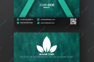 Green nature business card