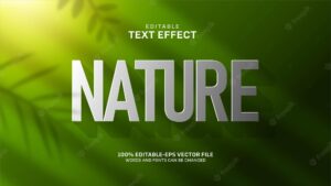 Green nature text effect