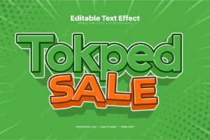 Green sale text effect