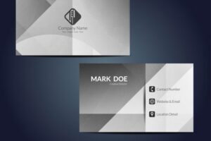 Grey color business card template