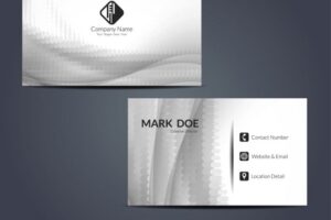 Grey  waves business card