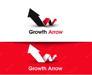 Growth arrow logo template design