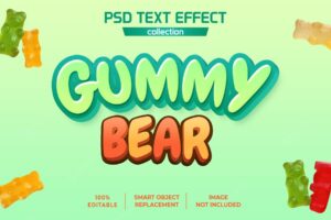 Gummy bear text effect