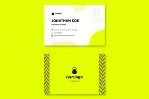 Gym training business card template