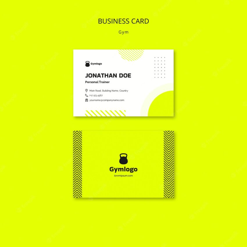 Gym training business card template