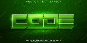 Hacker code text effect editable virus and attack text style