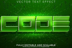 Hacker code text effect editable virus and attack text style