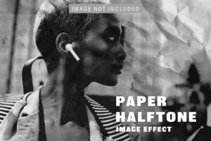 Halftone paper image effect