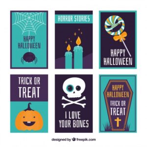 Halloween cards with fun style