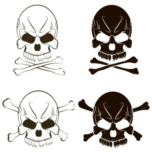 Halloween skull icon set