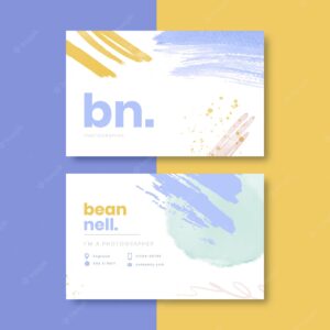Hand drawn shapes business cards