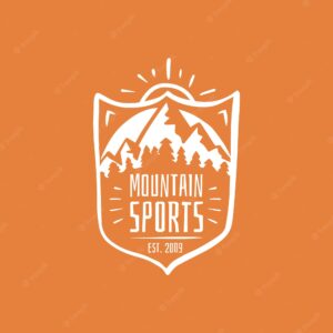 Hand-drawn sports badge logo