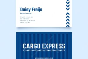 Hand drawn transport business card