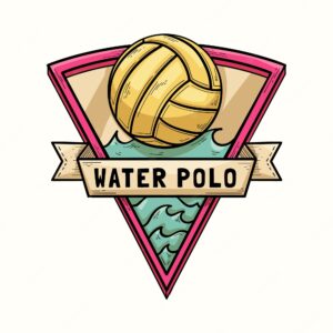 Hand drawn water polo logo