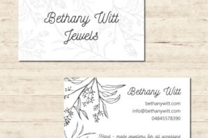 Hand painted business card design