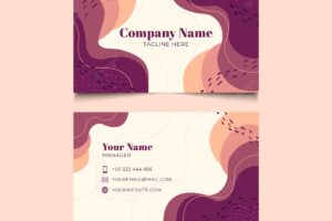 Hand painted visiting card template