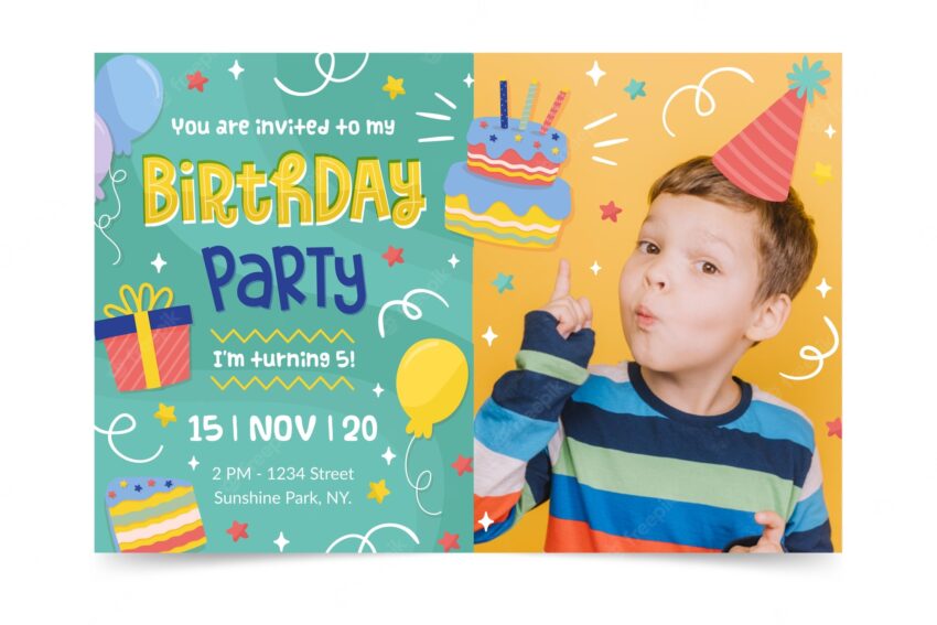 Happy birthday invitation template