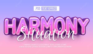 Harmony text style effect
