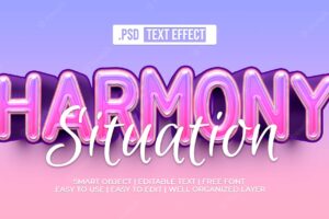 Harmony text style effect