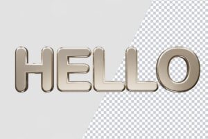 Hello text effect vector render