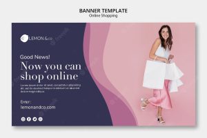 Horizontal banner for online fashion sale