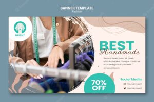 Horizontal banner template for fashion collection