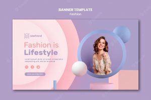 Horizontal banner template for fashion retail store
