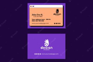 Horizontal business card template for occupation