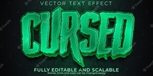 Horror text effect, editable night and scary text style