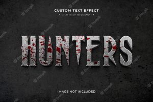 Horror video game 3d text style effect