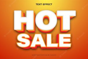 Hot sale text effect, editable text effect