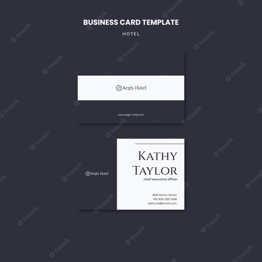 Hotel business card design template