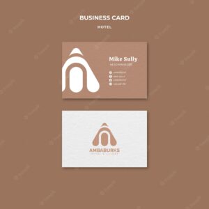 Hotel template design business card