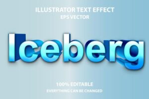 Iceberg editable text effect